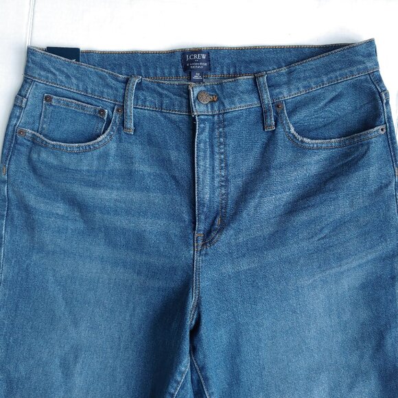 J. Crew High Rise Skinny Jeans Minimalist Raw Hem Medium Wash Ankle Crop Pant - Picture 9 of 10